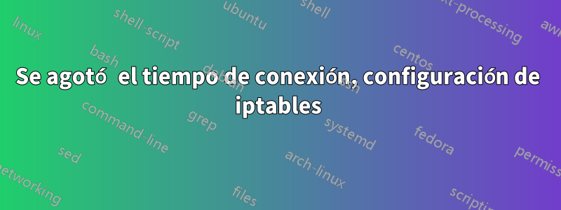 Se agotó el tiempo de conexión, configuración de iptables
