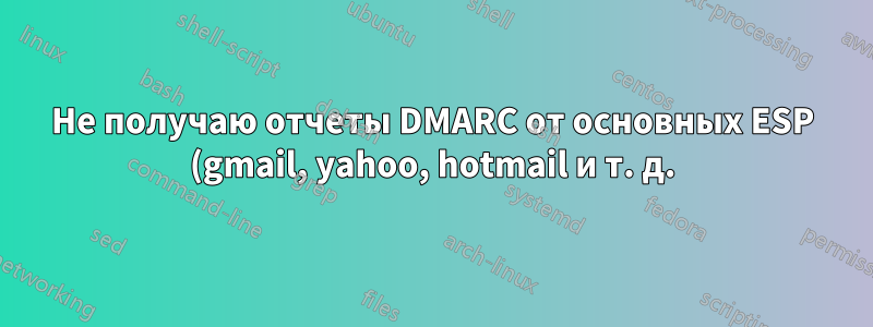 Не получаю отчеты DMARC от основных ESP (gmail, yahoo, hotmail и т. д.)