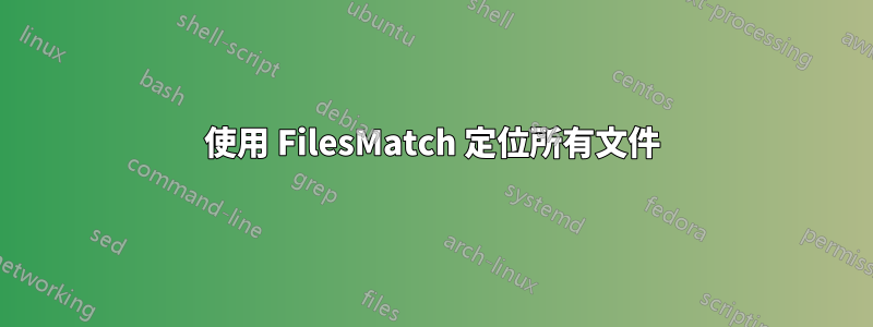 使用 FilesMatch 定位所有文件