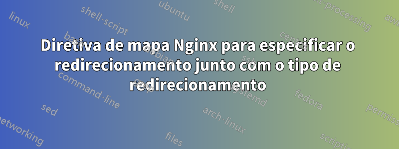 Diretiva de mapa Nginx para especificar o redirecionamento junto com o tipo de redirecionamento