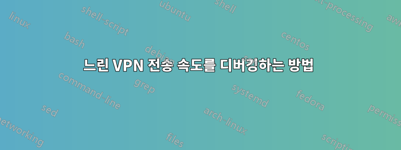 느린 VPN 전송 속도를 디버깅하는 방법