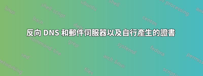 反向 DNS 和郵件伺服器以及自行產生的證書