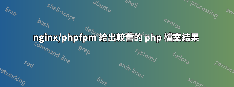 nginx/phpfpm 給出較舊的 php 檔案結果