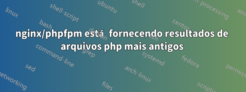 nginx/phpfpm está fornecendo resultados de arquivos php mais antigos