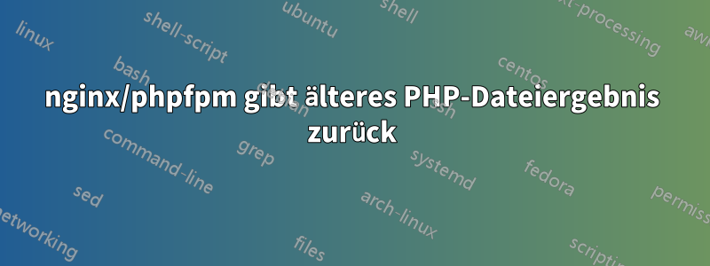 nginx/phpfpm gibt älteres PHP-Dateiergebnis zurück