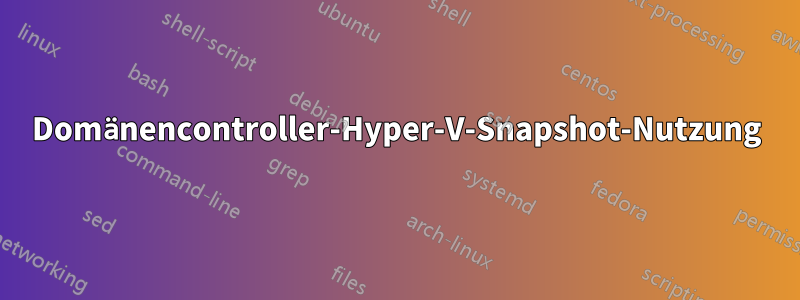 Domänencontroller-Hyper-V-Snapshot-Nutzung