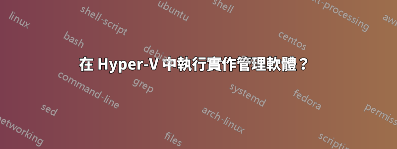 在 Hyper-V 中執行實作管理軟體？ 