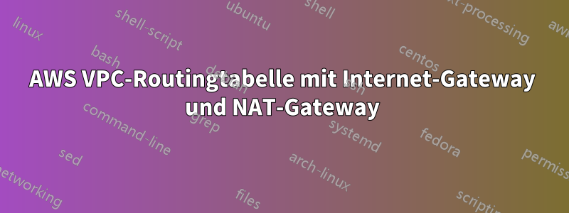 AWS VPC-Routingtabelle mit Internet-Gateway und NAT-Gateway