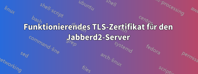 Funktionierendes TLS-Zertifikat für den Jabberd2-Server