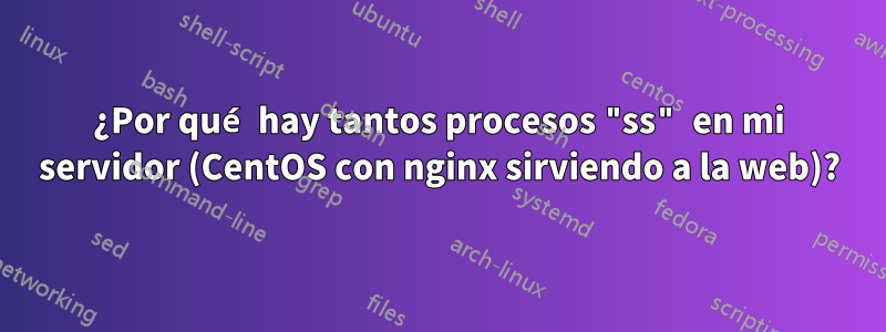 ¿Por qué hay tantos procesos "ss" en mi servidor (CentOS con nginx sirviendo a la web)?