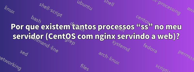 Por que existem tantos processos “ss” no meu servidor (CentOS com nginx servindo a web)?