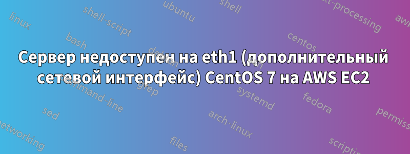 Сервер недоступен на eth1 (дополнительный сетевой интерфейс) CentOS 7 на AWS EC2