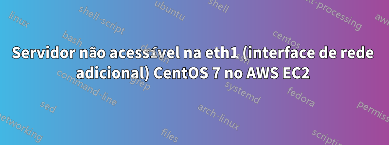 Servidor não acessível na eth1 (interface de rede adicional) CentOS 7 no AWS EC2