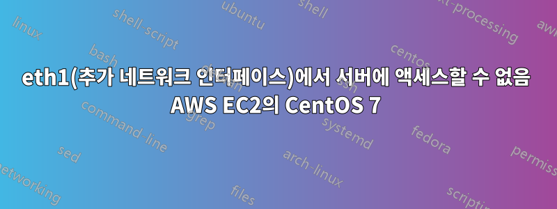 eth1(추가 네트워크 인터페이스)에서 서버에 액세스할 수 없음 AWS EC2의 CentOS 7