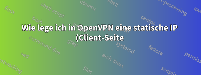 Wie lege ich in OpenVPN eine statische IP (Client-Seite) fest?