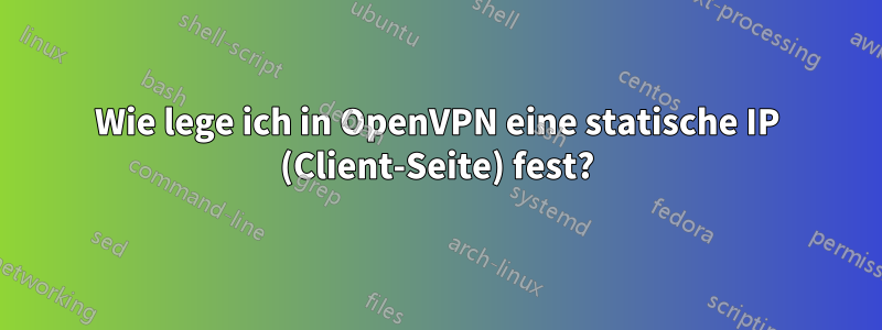 Wie lege ich in OpenVPN eine statische IP (Client-Seite) fest?