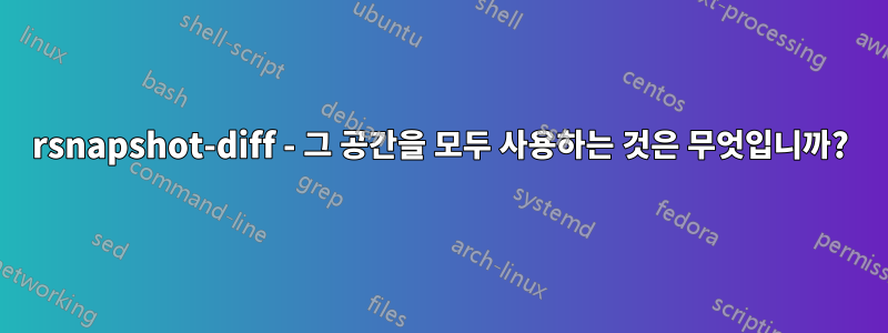 rsnapshot-diff - 그 공간을 모두 사용하는 것은 무엇입니까?