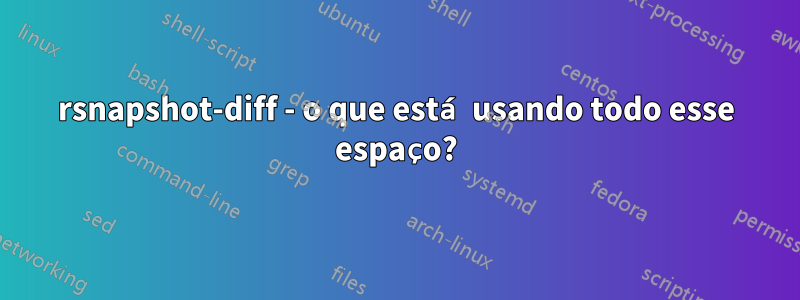 rsnapshot-diff - o que está usando todo esse espaço?