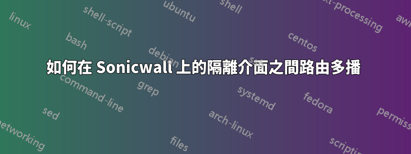 如何在 Sonicwall 上的隔離介面之間路由多播