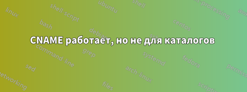 CNAME работает, но не для каталогов