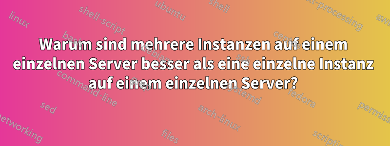 Warum sind mehrere Instanzen auf einem einzelnen Server besser als eine einzelne Instanz auf einem einzelnen Server?