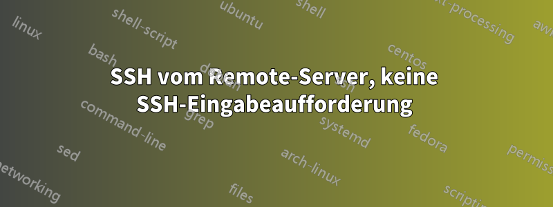 SSH vom Remote-Server, keine SSH-Eingabeaufforderung