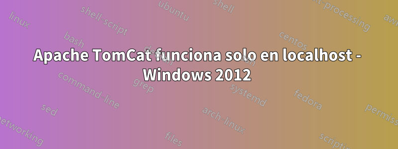 Apache TomCat funciona solo en localhost - Windows 2012