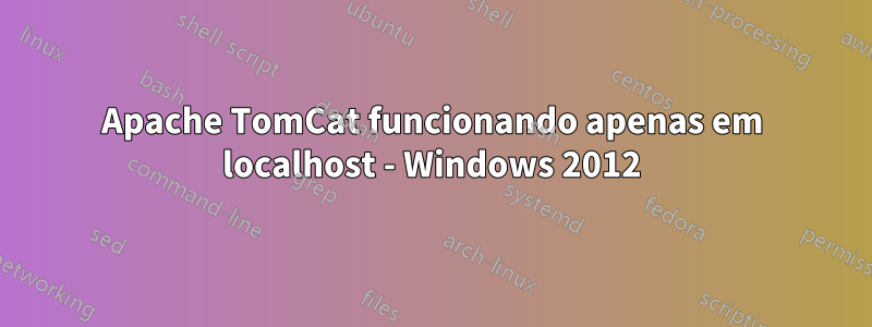 Apache TomCat funcionando apenas em localhost - Windows 2012