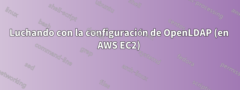 Luchando con la configuración de OpenLDAP (en AWS EC2)