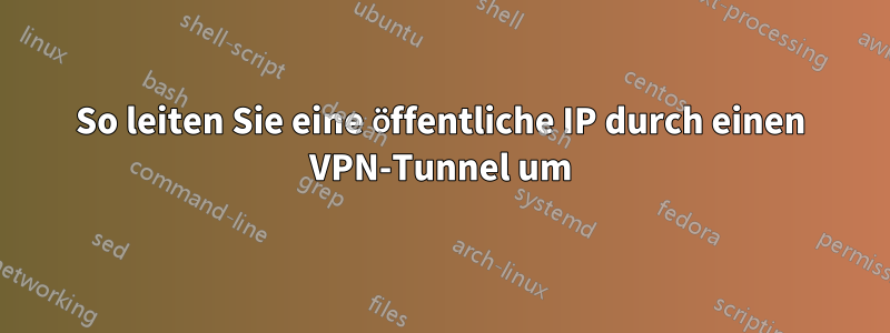 So leiten Sie eine öffentliche IP durch einen VPN-Tunnel um