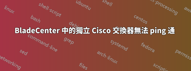 BladeCenter 中的獨立 Cisco 交換器無法 ping 通