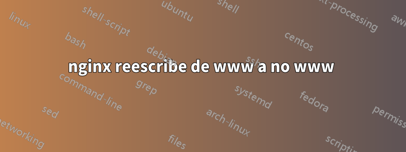 nginx reescribe de www a no www