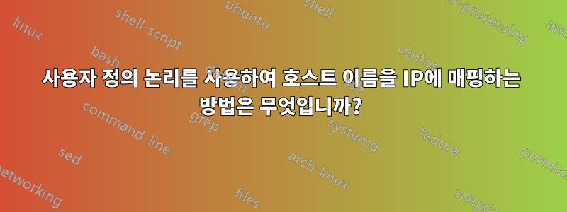 사용자 정의 논리를 사용하여 호스트 이름을 IP에 매핑하는 방법은 무엇입니까?