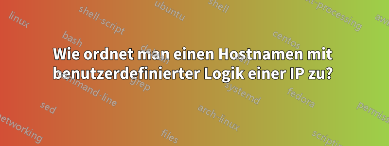 Wie ordnet man einen Hostnamen mit benutzerdefinierter Logik einer IP zu?