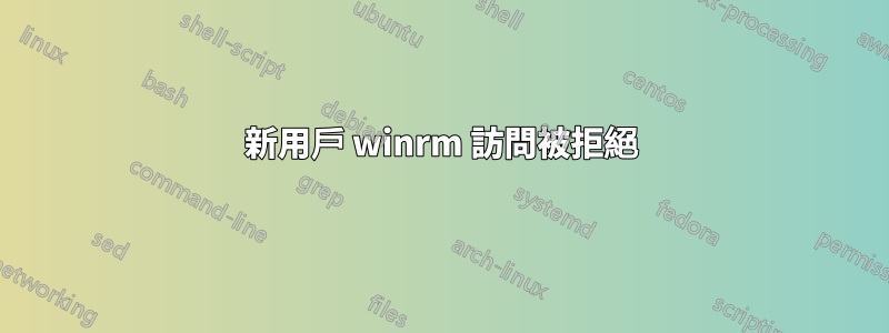 新用戶 winrm 訪問被拒絕