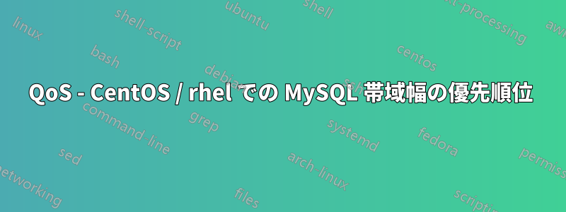 QoS - CentOS / rhel での MySQL 帯域幅の優先順位