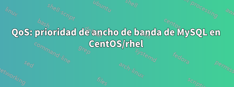 QoS: prioridad de ancho de banda de MySQL en CentOS/rhel