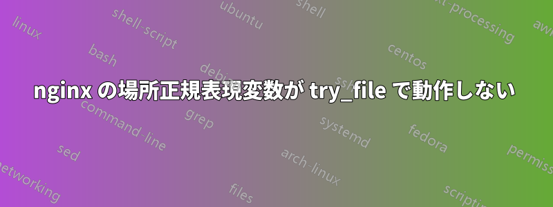 nginx の場所正規表現変数が try_file で動作しない