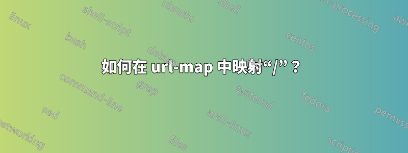 如何在 url-map 中映射“/”？