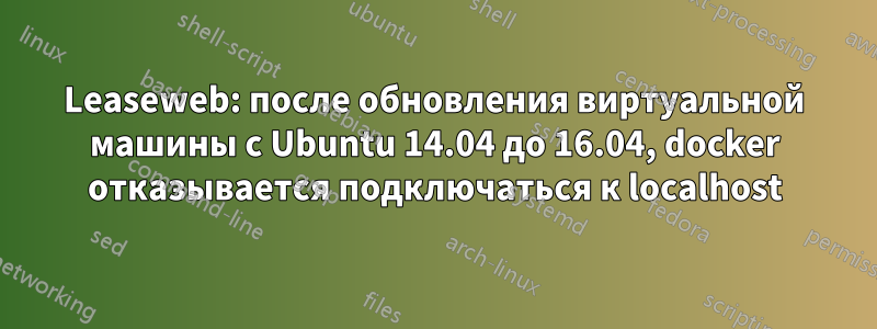 Leaseweb: после обновления виртуальной машины с Ubuntu 14.04 до 16.04, docker отказывается подключаться к localhost