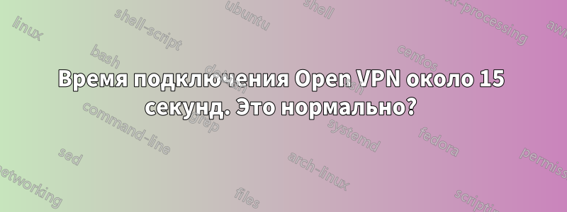 Время подключения Open VPN около 15 секунд. Это нормально?