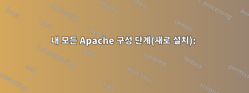 내 모든 Apache 구성 단계(새로 설치):