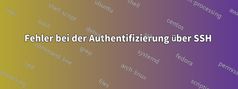 Fehler bei der Authentifizierung über SSH