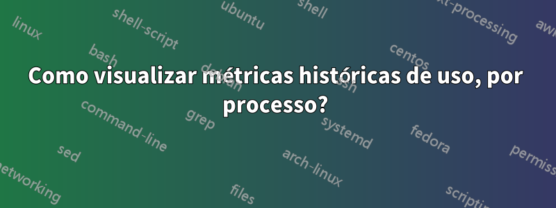 Como visualizar métricas históricas de uso, por processo?