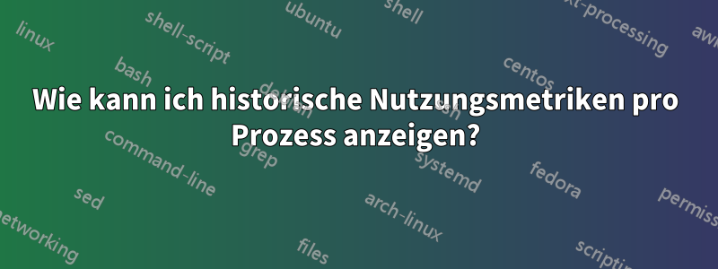 Wie kann ich historische Nutzungsmetriken pro Prozess anzeigen?