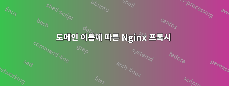 도메인 이름에 따른 Nginx 프록시