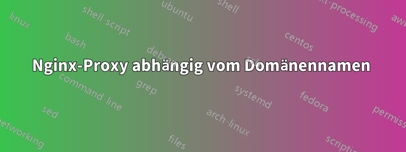 Nginx-Proxy abhängig vom Domänennamen