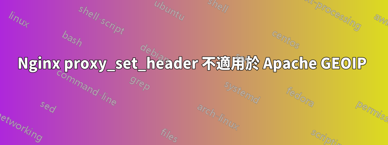 Nginx proxy_set_header 不適用於 Apache GEOIP