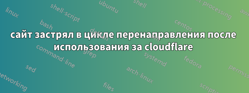 сайт застрял в цикле перенаправления после использования за cloudflare