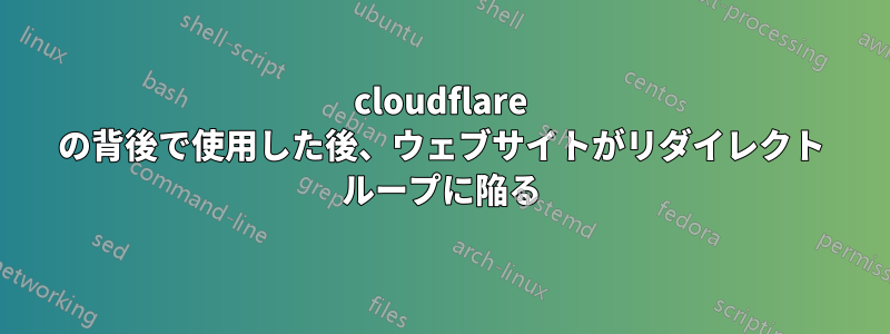 cloudflare の背後で使用した後、ウェブサイトがリダイレクト ループに陥る